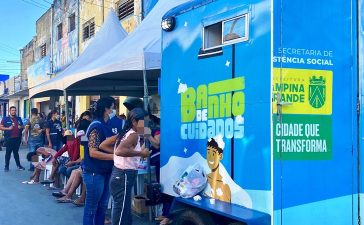 PMCG retoma serviço com o Carro de Banho para Pessoas em Situação de Rua