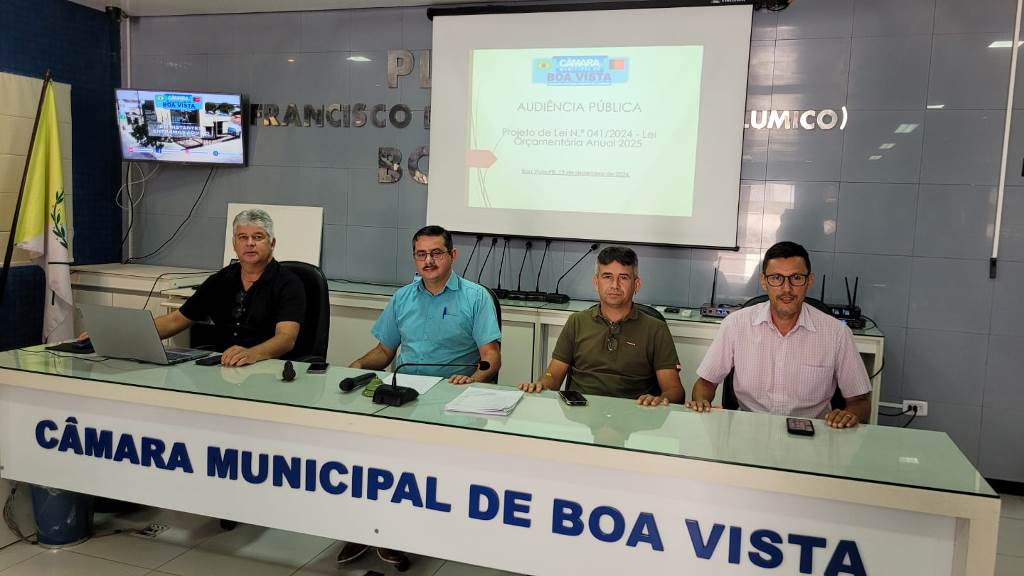 Câmara de Boa Vista realiza Audiência Pública para discussão da Lei Orçamentária Anual de 2025