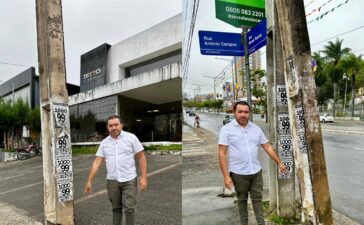 Há mais de seis meses, Alexandre do Sindicato já alertava para risco de queda de postes em Campina Grande